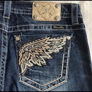 Miss Me Signature Boot Cut Faded Denim Jeans